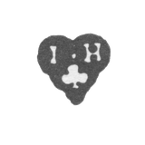 Клеймо мастера Хильдебрандт Иоганн Готфрид - Ленинград - инициалы "I-H"и трехлистный клевер