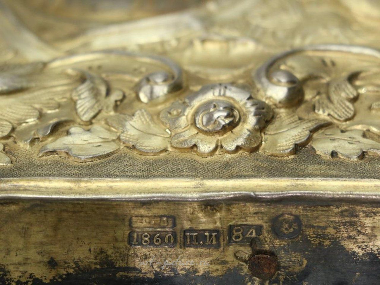 Русское серебро , Икона Христа Пантократора в серебряной ризе...