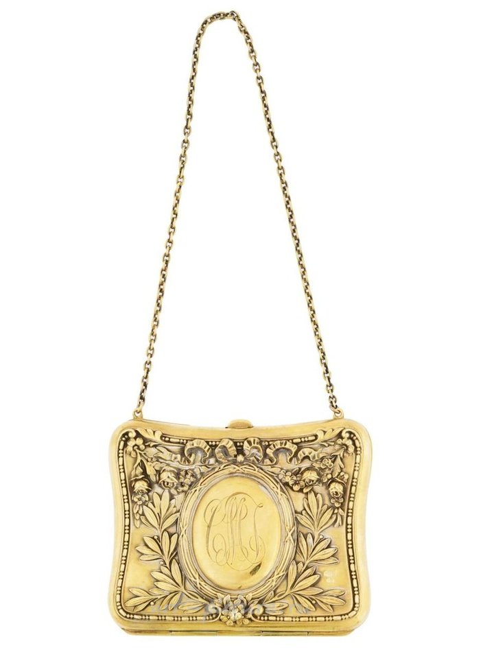 Русское серебро , Русский дамский кошелек из позолоченного серебра