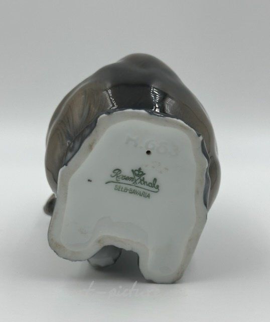 Фарфоровая фигура (статуэтка) "Медведь". Ручная подглазурная роспись. Германия, Rosenthal, 1923 г.