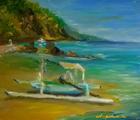 Статуэтка Пляж. Бали масло, холст 