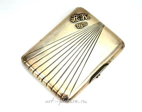 Русское серебро, Антикварный русский императорский серебряный чехол для сигарет
