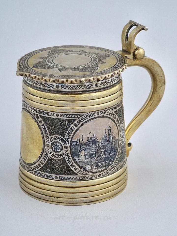 Русское серебро , Русский серебряный чеканной  кубок