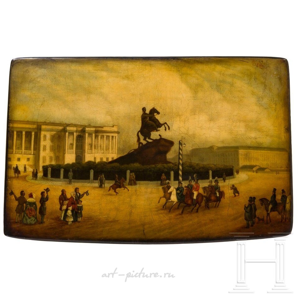 Русское серебро , Черный лак, папье-маше, серебряная фольга внутри...