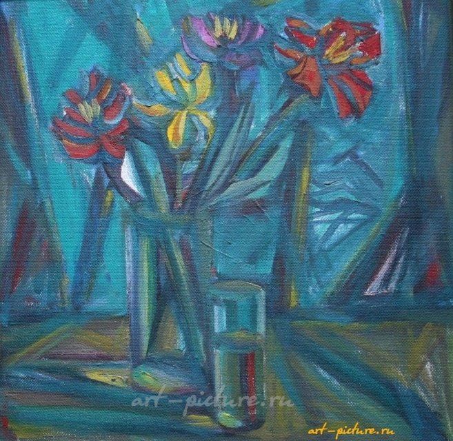 Натюрморт. ДВП, масло. 51 х 51 см