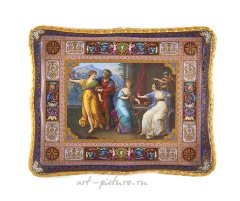 Royal Vienna, Фарфоровые пластинчатые подносы королевской Вены (8 шт.)