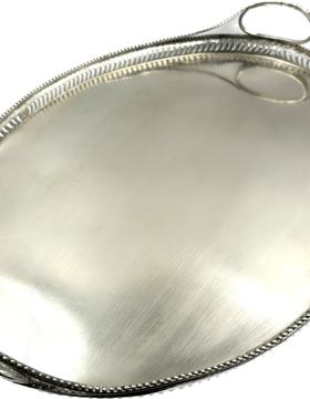 buy Silver tray in Russian style, 18th century, with side handles, 1798, Kaluga.