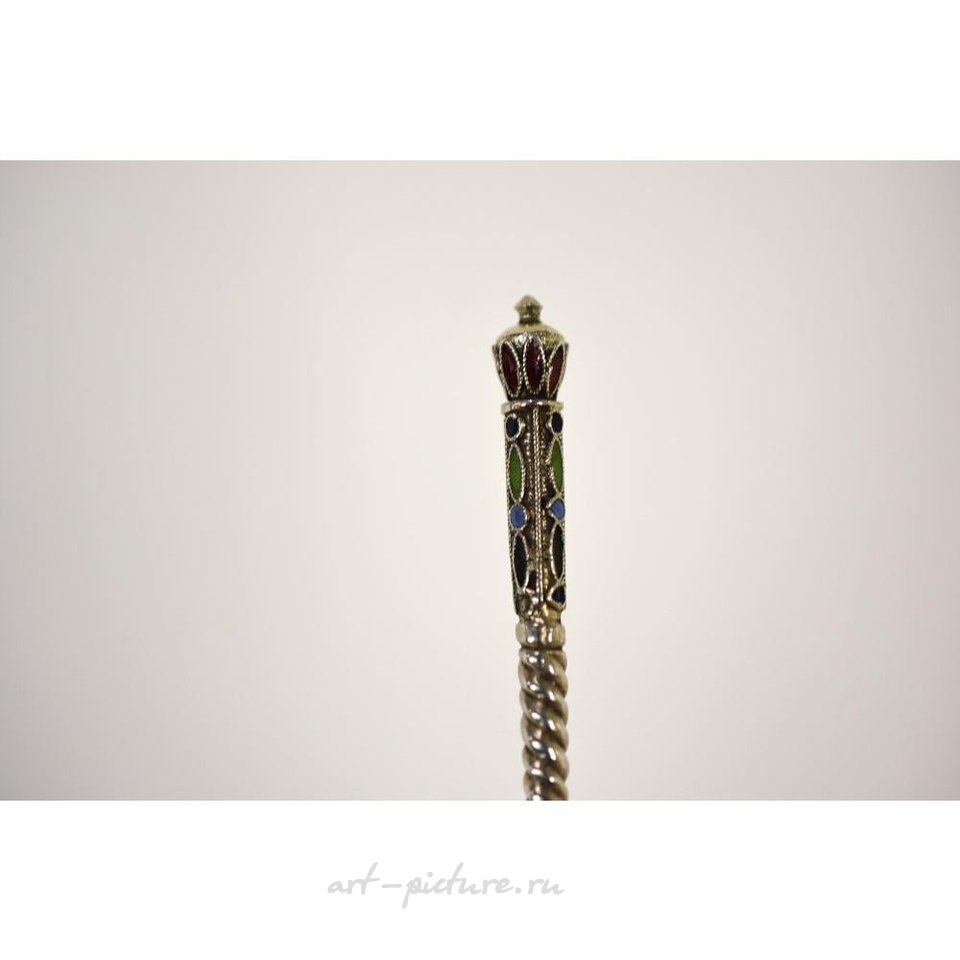 Русское серебро , Русское серебро 84. Москва. Большая эмальная ложка.