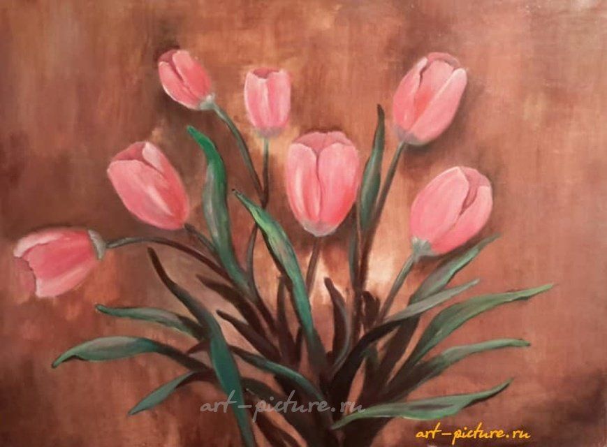 Тюльпаны Акрил, холст 