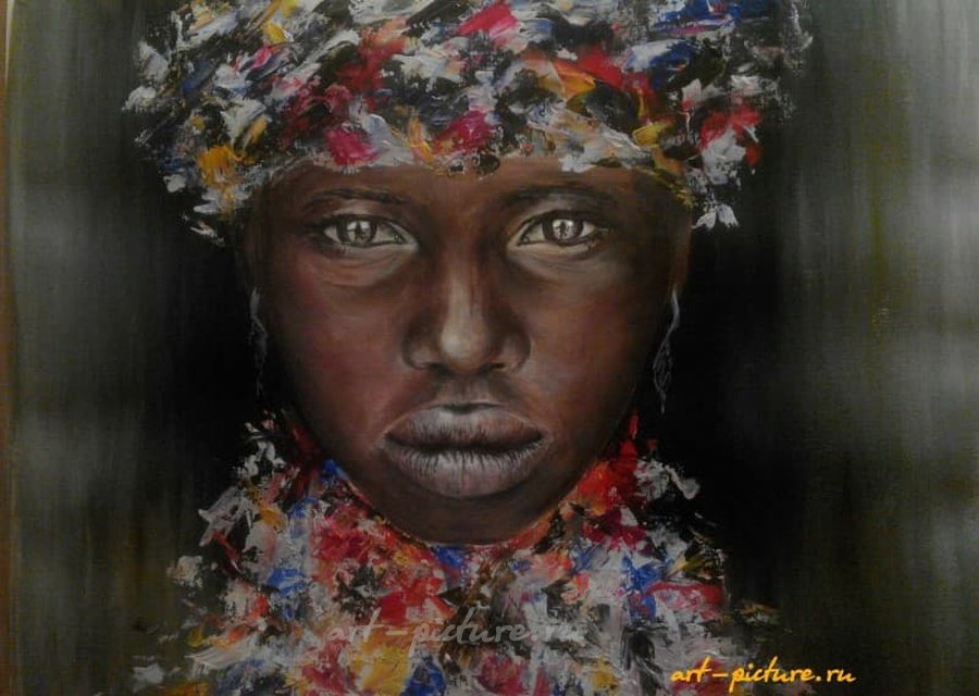 Африканка Акрил.(бумага для акрила) 