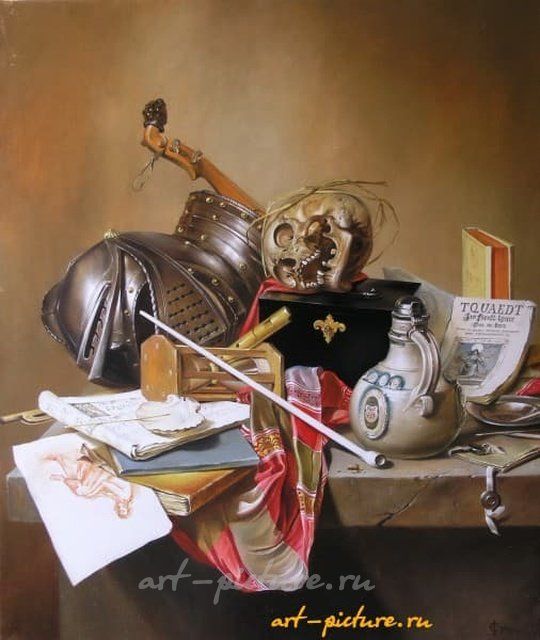 Натюрморт со шлемом холст/масло 