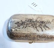 Антикварный русский серебряный и ниелловый сигаретный кейс со всеми...
