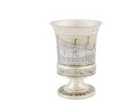 Серебряная гильошная чаша русского серебра 84 пробы времен Николая I в середине XIX века