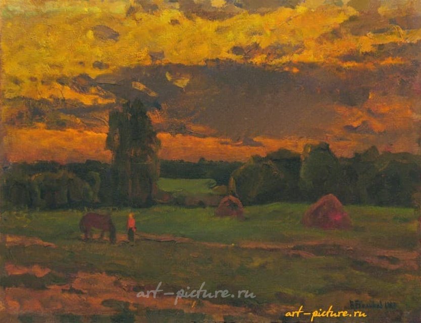 "Зелёный луг" масло, холст 