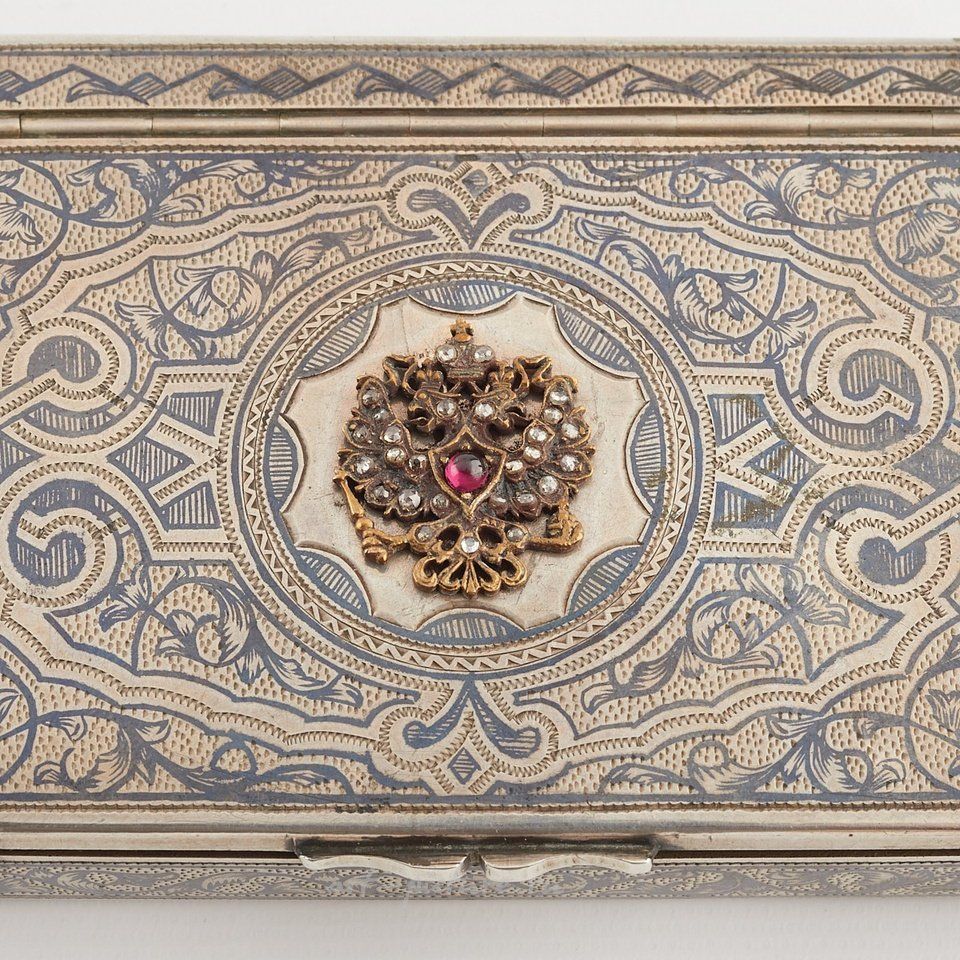 Русское серебро , Русский серебряный портсигар