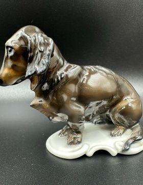 купить Фарфоровая статуэтка  такса. Германия. Розенталь Rosenthal