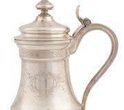 Императорская русская серебряная кувшинка с гравировкой