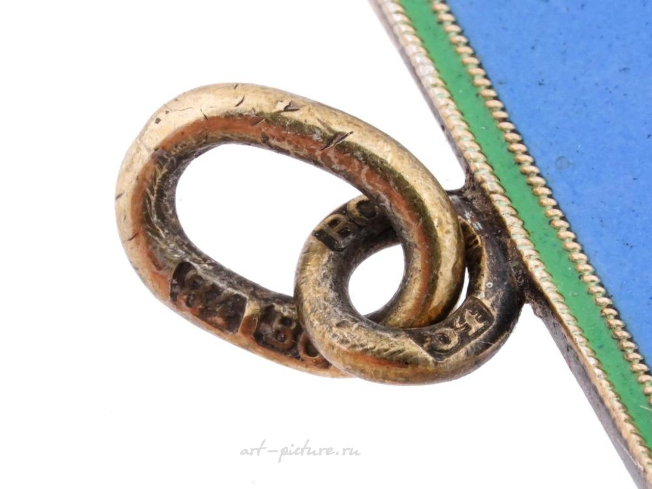 Русское серебро , Русская серебряная эмалированная военная подвеска-жетон