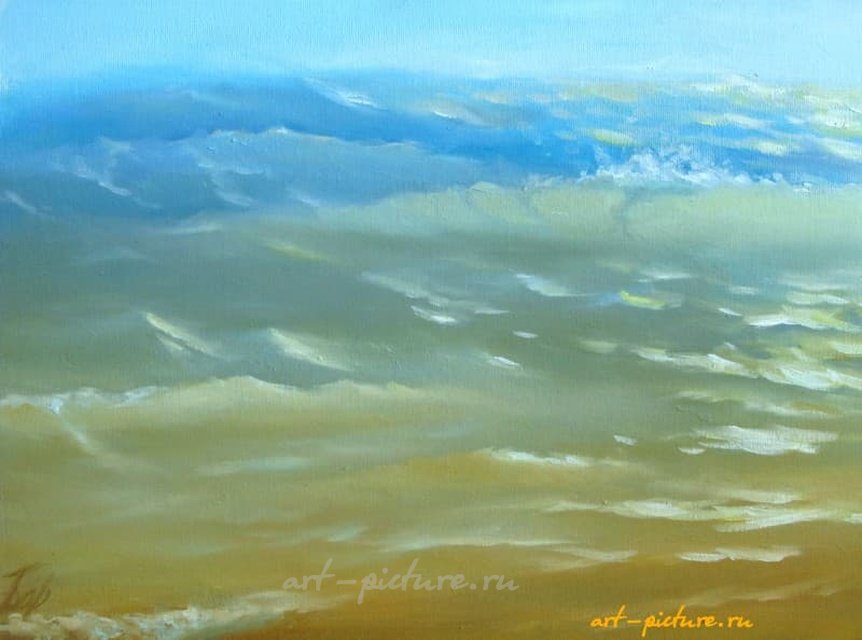 Блики на воде масло, холст