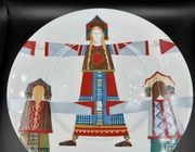 Тарелка национальный костюм ручная роспись Серебрякова Ольга ведущий художник ифз