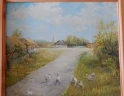 Тёплый денёк Масло, холст на картоне 