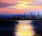купить Вечерний порт масло,холст