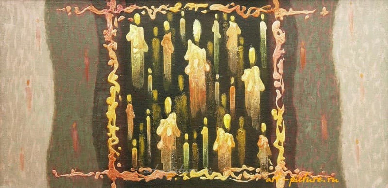 Свечи масло, холст 