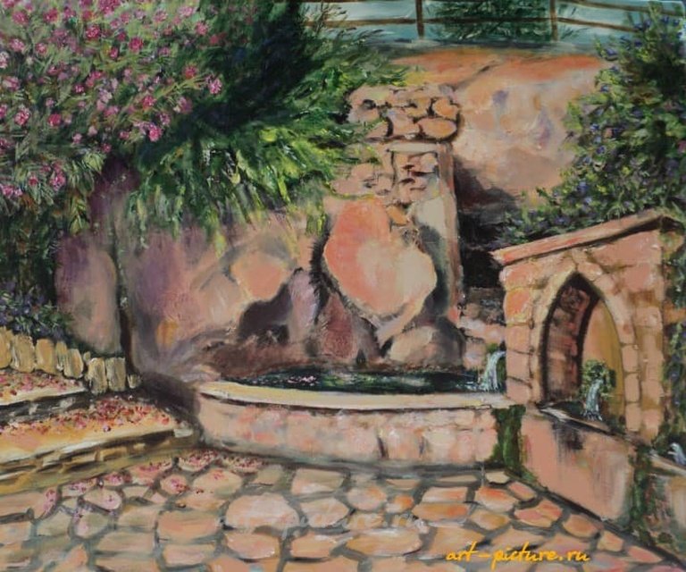Источник, Кипр масло, холст 