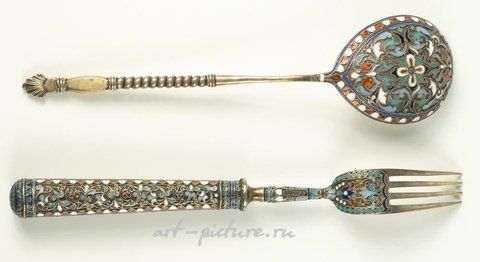 Русское серебро, Набор ложек и вилок.