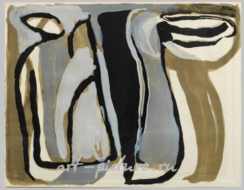 Литография в цвете на тканевой бумаге, 1970 год, ручная подпись и нумерация 196/200