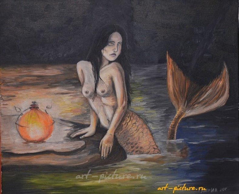 "Русалка" масло, холст на подрамнике 