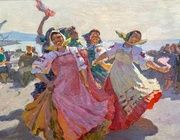 Концерт на стройке. (эскиз)