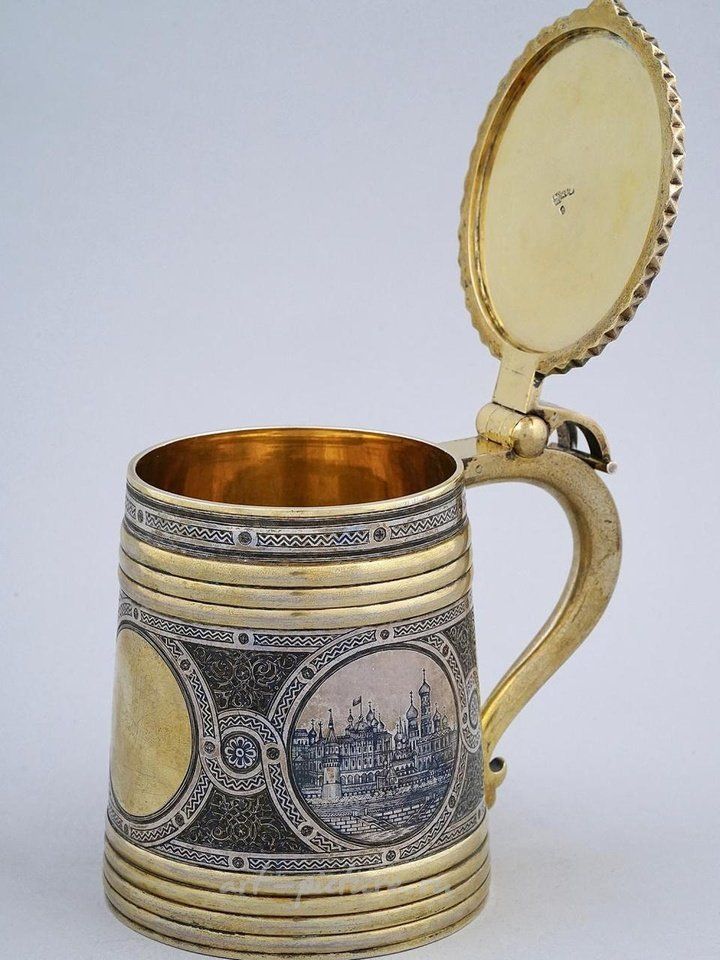 Русское серебро , Русский серебряный чеканной  кубок