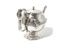 Silver teapot. USA, Gorham Medallion design.