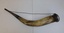 Drinking horn with white metal mounts and niello decoration...