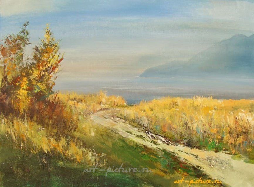 Вид на Волжский Утёс масло,холст