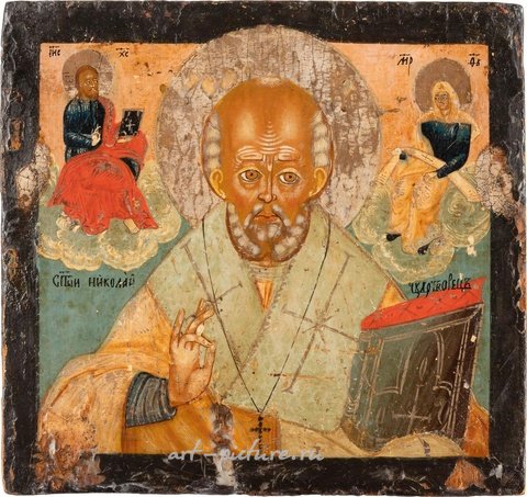 Русское серебро, Фрагмент иконы, изображающей святого Николая Мирликийского, Русская