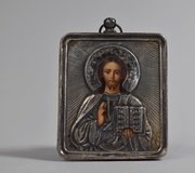 Серебряная русская икона конца XIX века