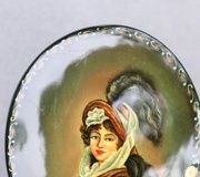 Красивая леди, ручная роспись русской лаковой миниатюры Федос...