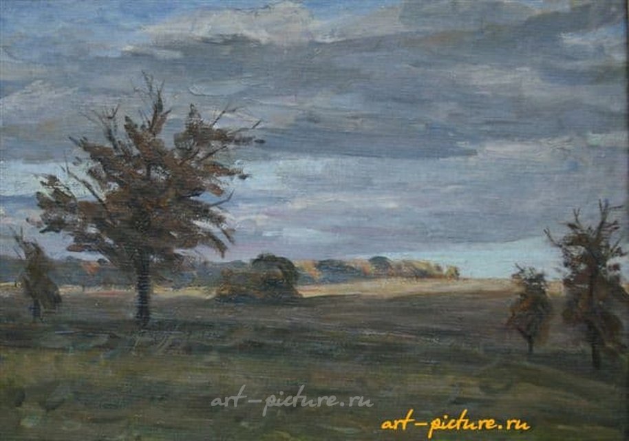 Дубы. Картон, масло. 35 х 50 см