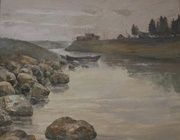 У реки. Холст, масло. 42 х 68 см.