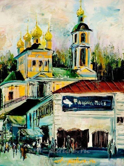 Плёс.Воскресенская площадь акрил,холст