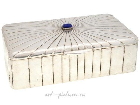 Русское серебро, Русский серебряный курительный кейс с гравировкой