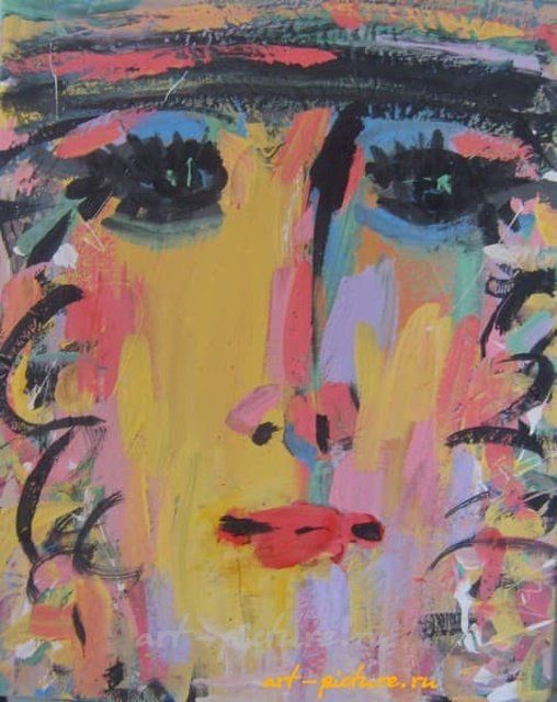 Черноглазка холст,акрил