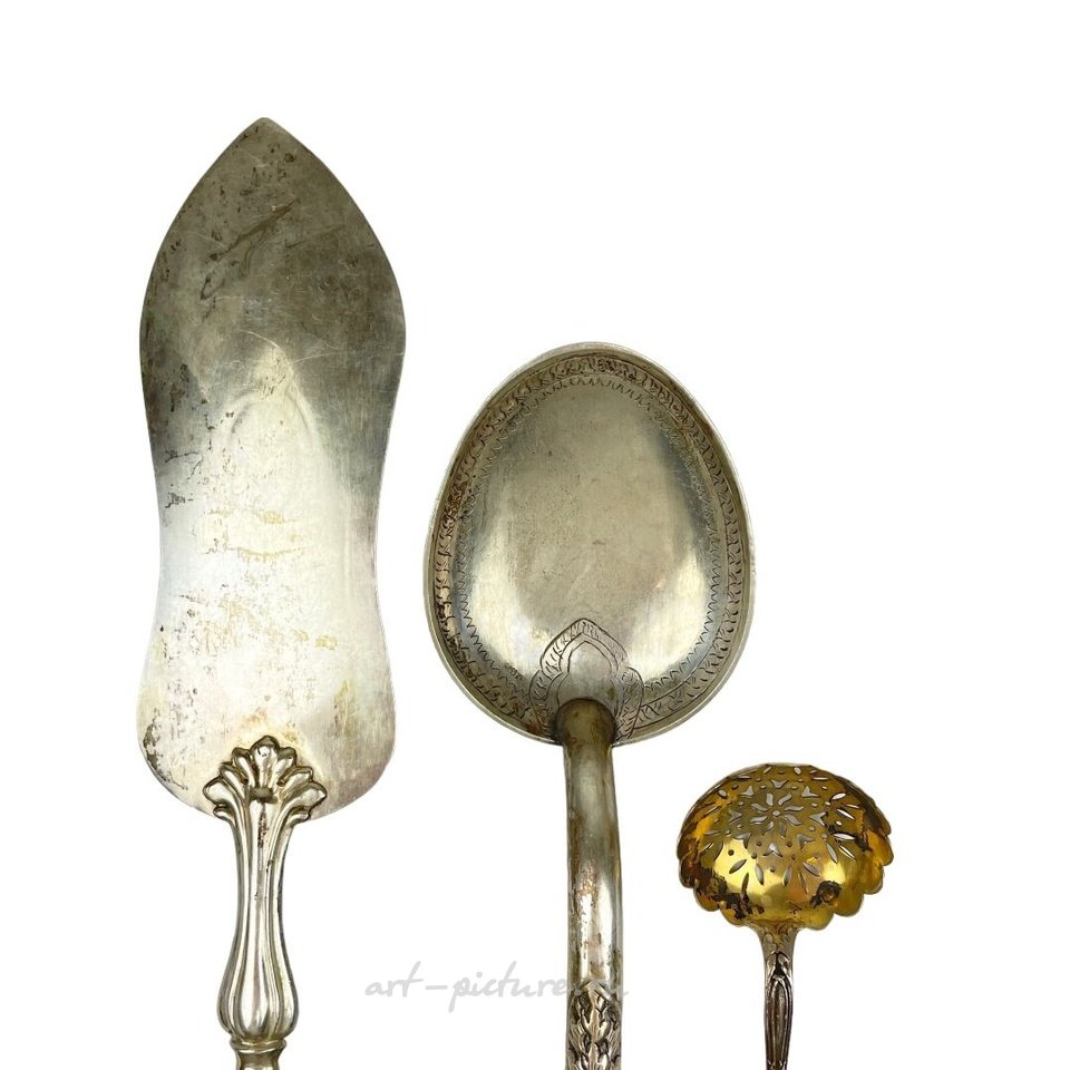 Русское серебро , Лот серебряных столовых приборов