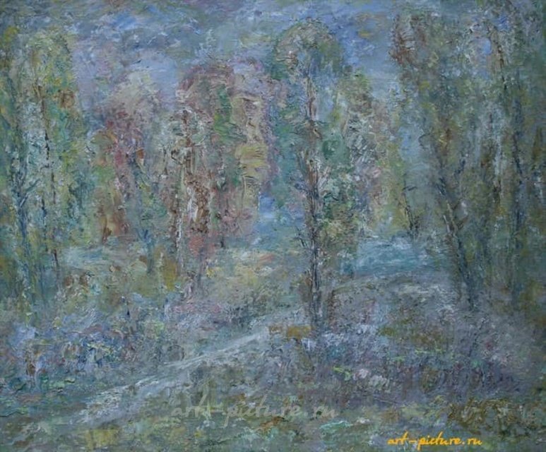 Сентябрь. Картон, масло. 48 х 58 см