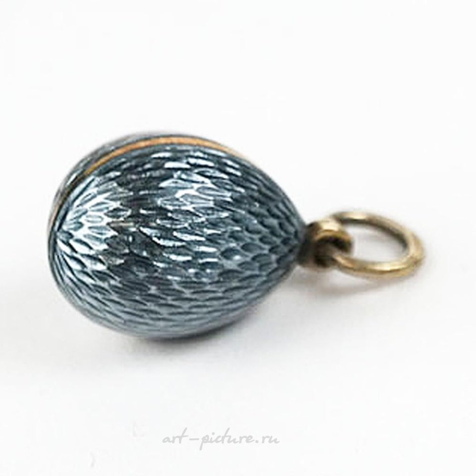 Russian silver , Russian White Jade Egg Pendant