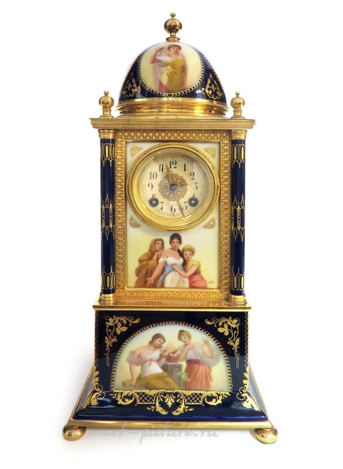 Royal Vienna , Часы из фарфора Royal Vienna, около 1880 года