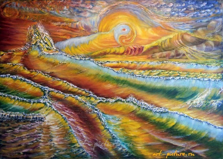 Взгляд ведомого масло холст 