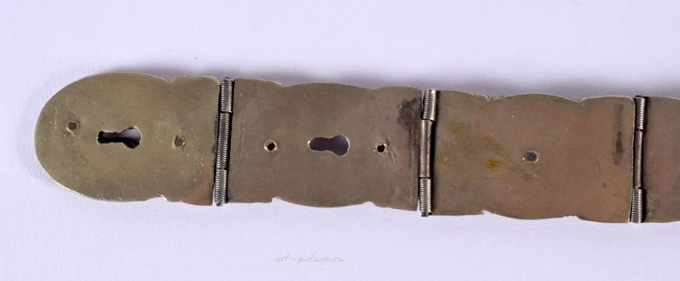 Russian silver , AN UNUSUAL NIELLO TYPE SILVER BELT Russian or Armenian, decorated with intricate designs and patterns.